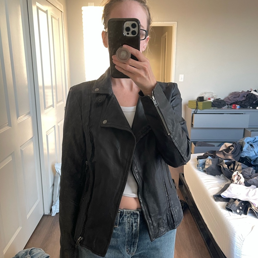 Muubaa leather biker jacket